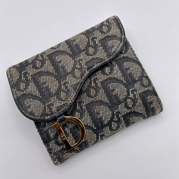 Christian Dior Wallet Saddle Lotus Oblique Jacquard with Unbranded Chain - Picture 7 of 16